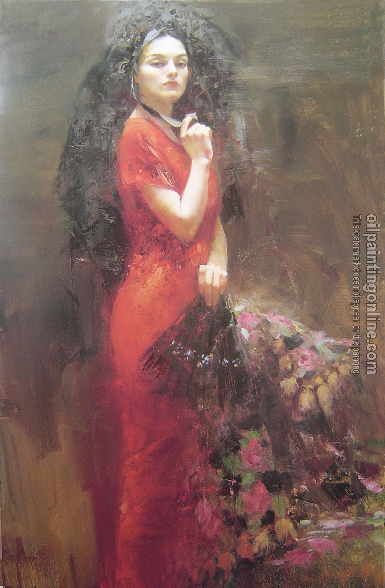 Pino Daeni - Impression oil painting.